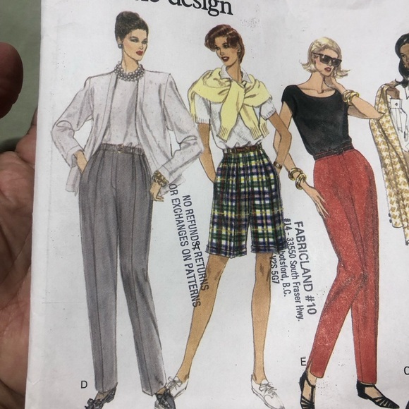 Vintage 90s Vogue 2946 Pattern Basic Design Misses Pants and shorts-14.16.18 - Picture 2 of 7
